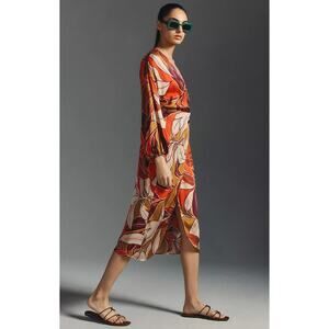 Anthropologie Printed Wrap Dress - New XS